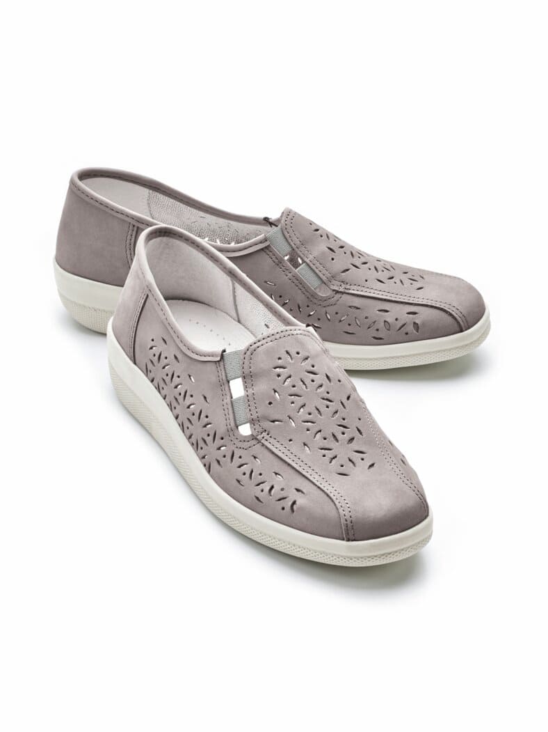 Luftpolster-Bequemslipper Hellgrau