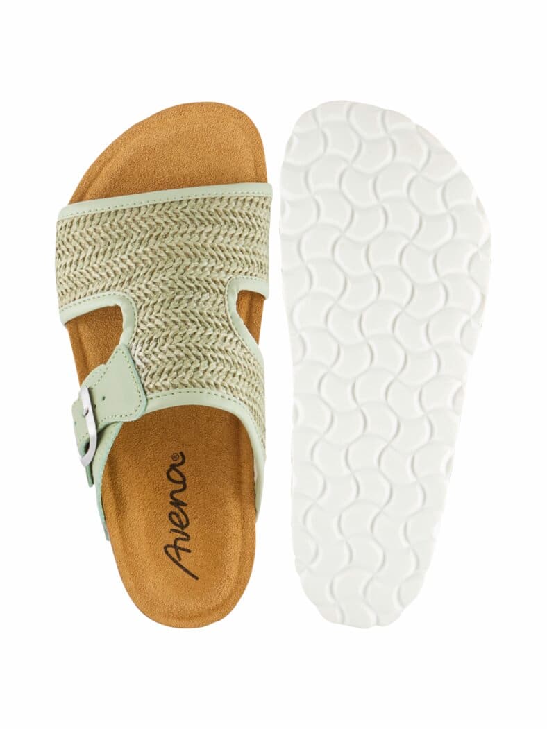 Naturform-Pantolette Grün