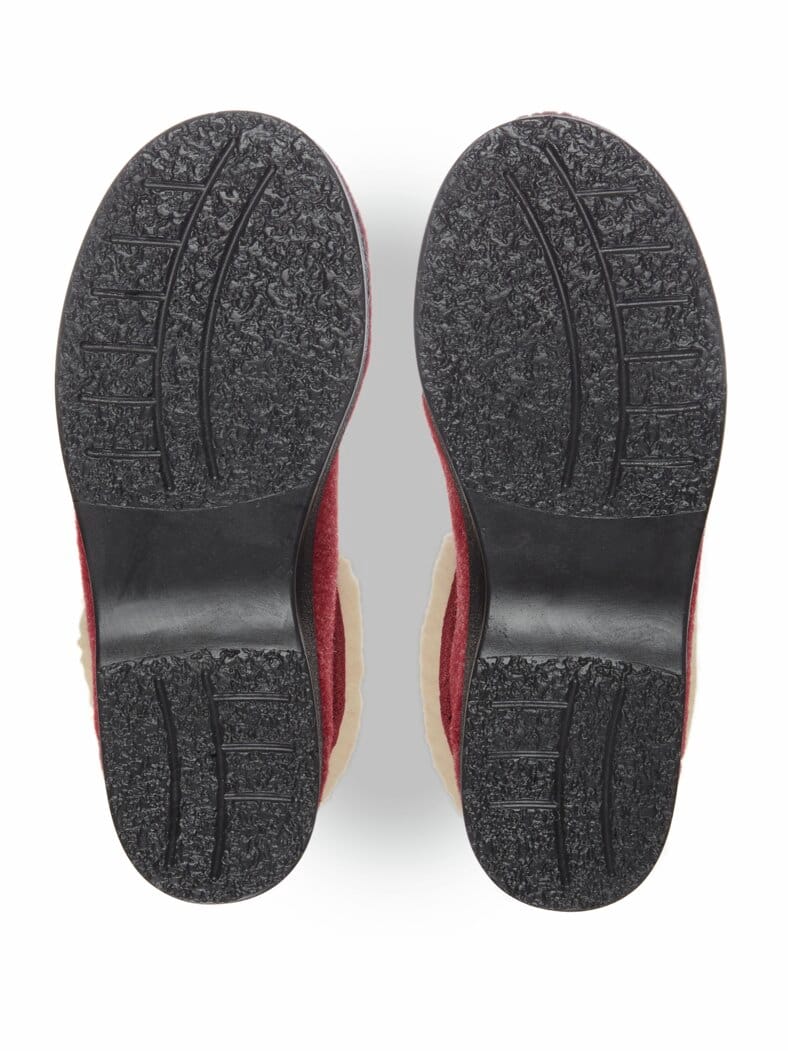 Reißverschluss-Hausschuh Thermo Bordeaux