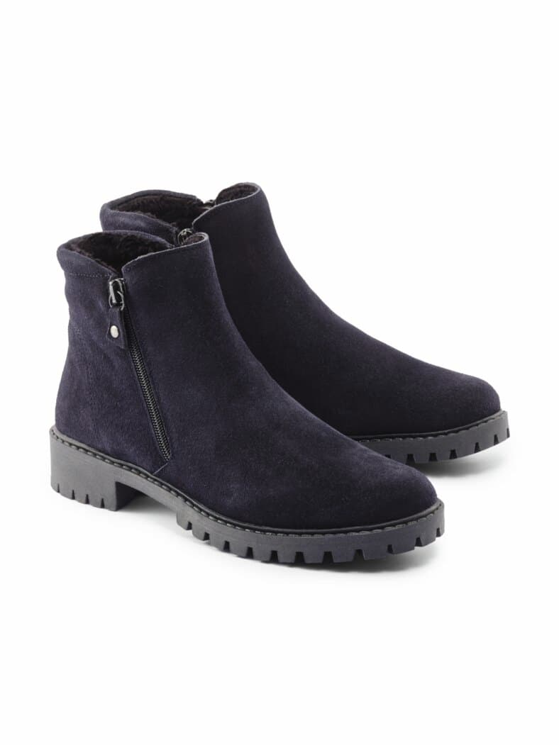 Hallux-Stiefelette Kuschelweich Blau