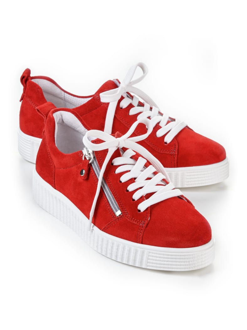 Reißverschluss-Sneaker Trittsicher Kirschrot