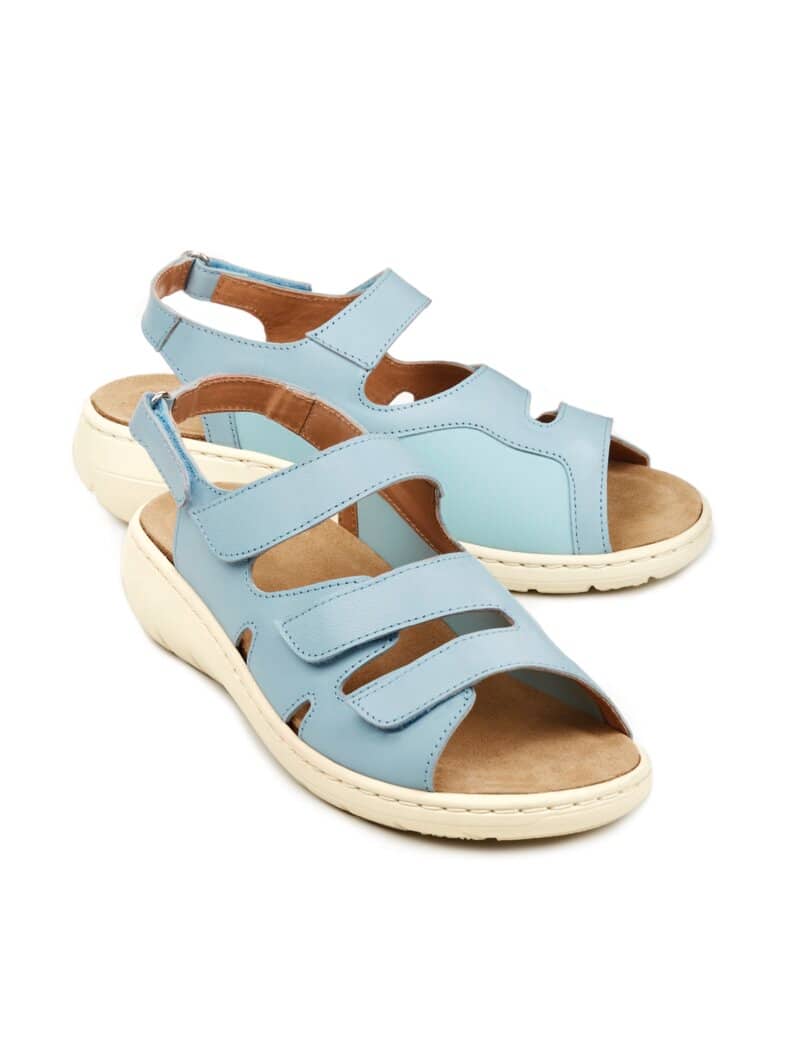 Hallux-Sandale Stretcheinsatz Hellblau