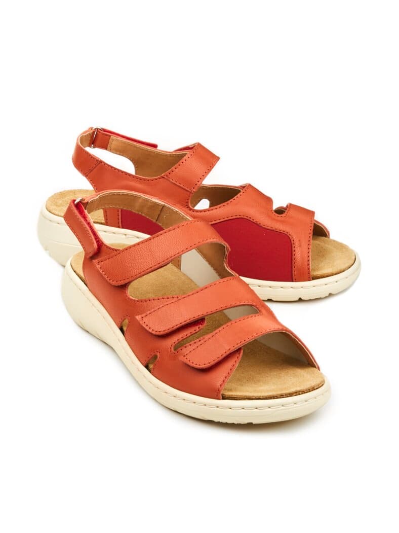 Hallux-Sandale Stretcheinsatz Orange