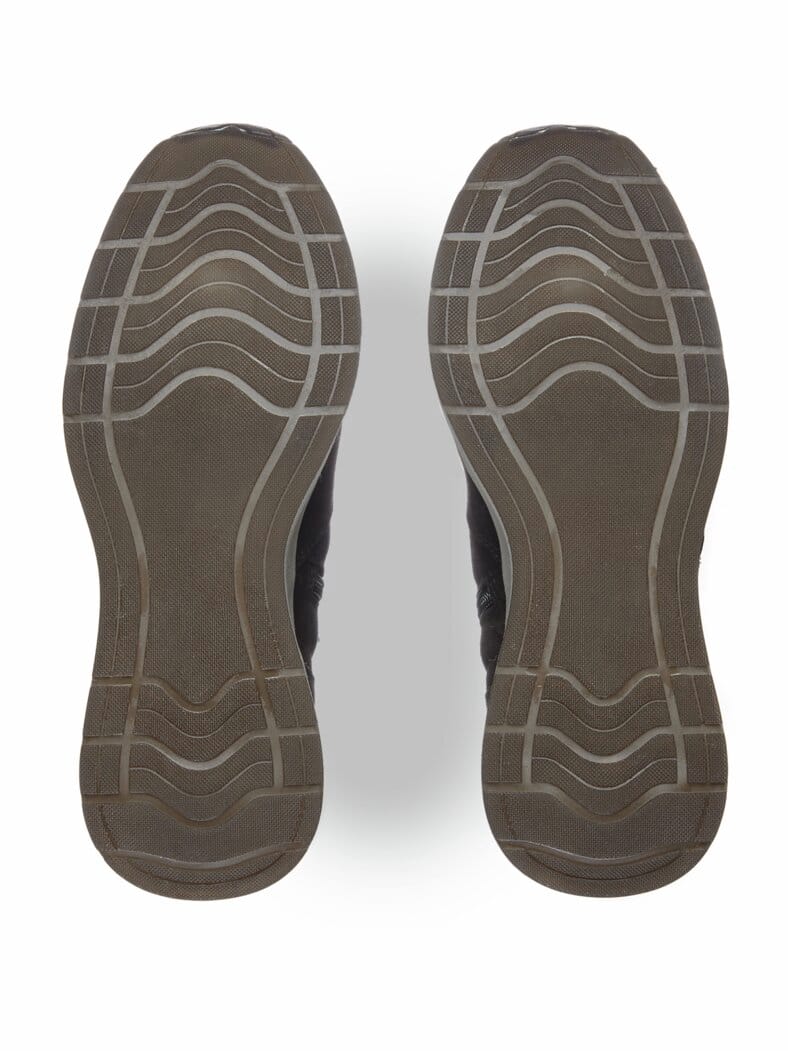 Reißverschluss-Boot Keilabsatz Schwarz