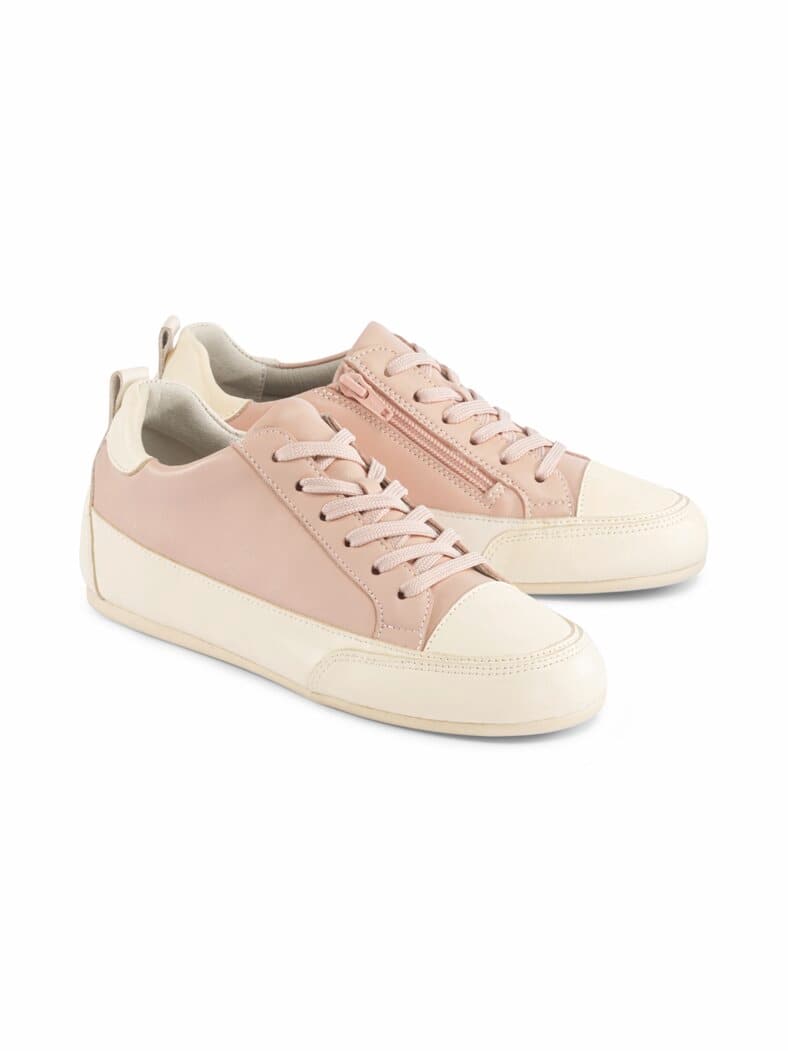 Freizeit-Schnürer Keilabsatz Pastell-Rosa