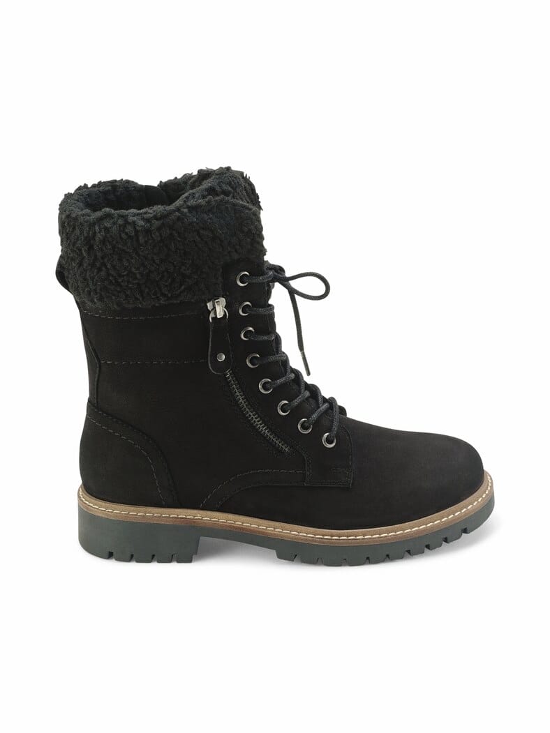 Schnürstiefelette Warmfutter Schwarz