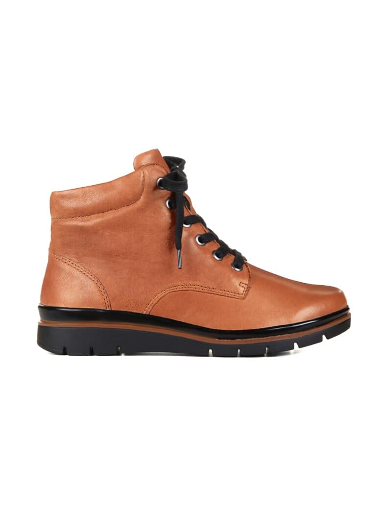 Hallux-Stiefelette Luftpolster Cognac