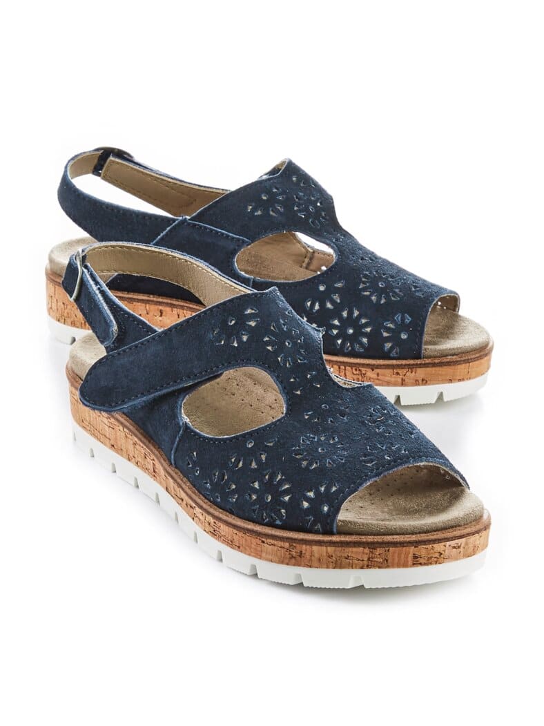 Hallux Velours-Sandalenschuh Marine