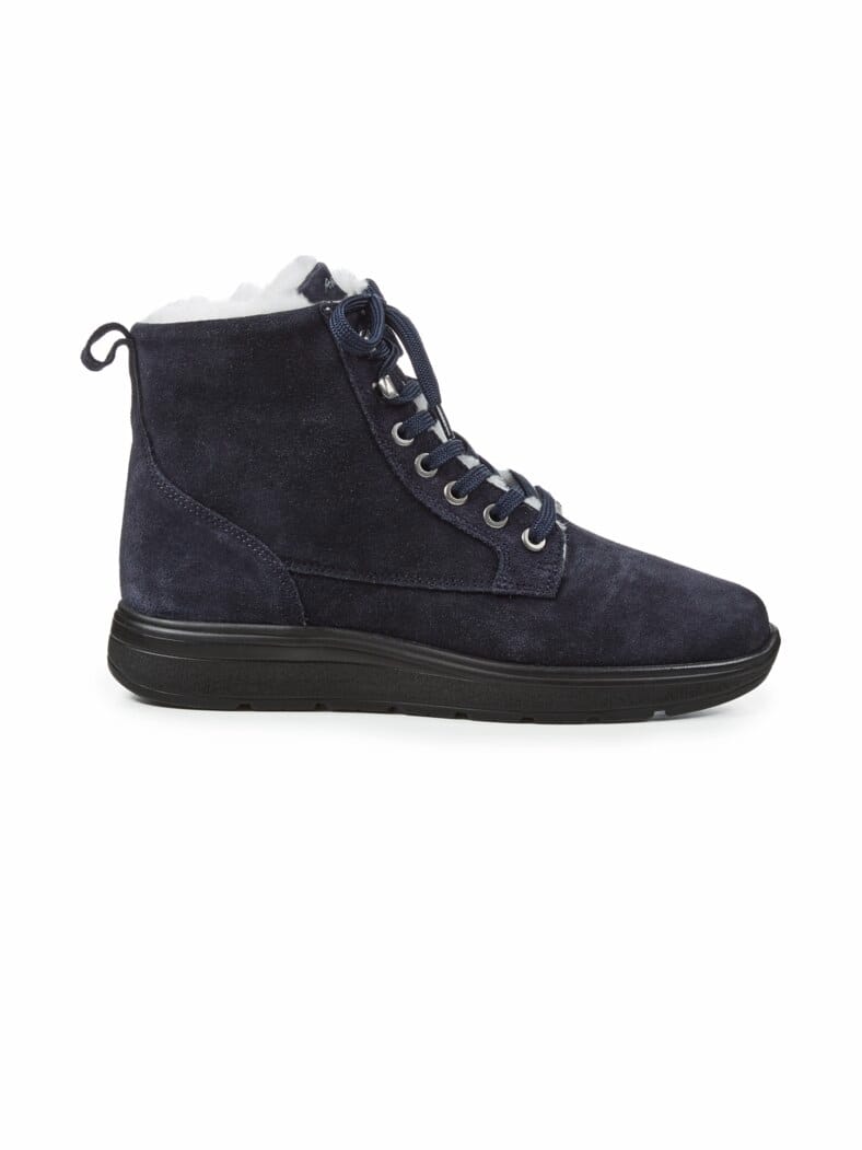 Hallux-Stiefelette Lammfell Marine