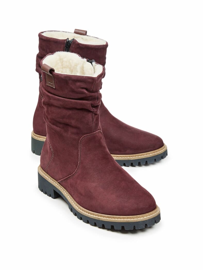 Bequem-Stiefel Warmfutter Bordeaux