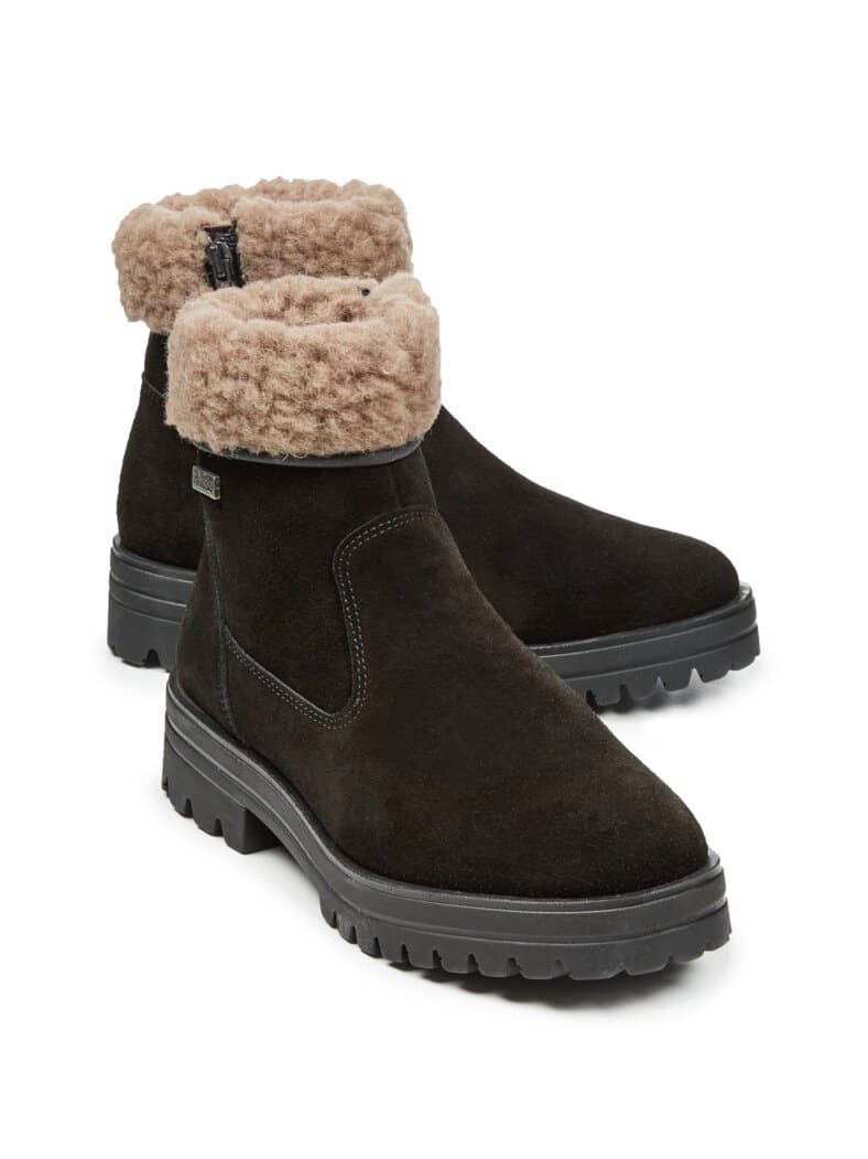 Aquastop-Stiefel Winterfest Schwarz