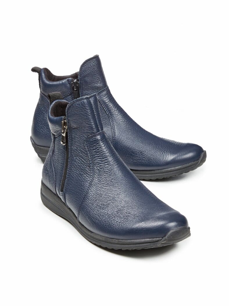 Hirschleder-Stiefel Komfort Blau