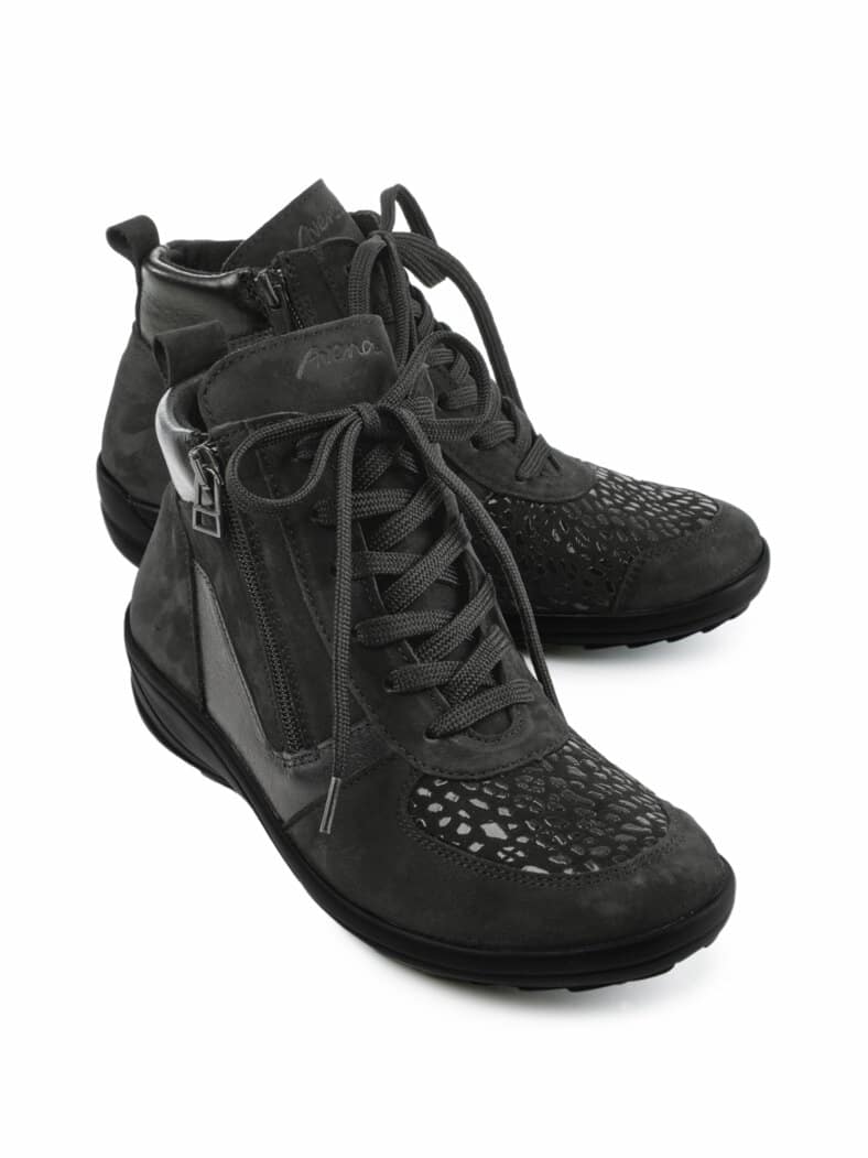 Hallux-Schnürbootie Thermo Schwarz