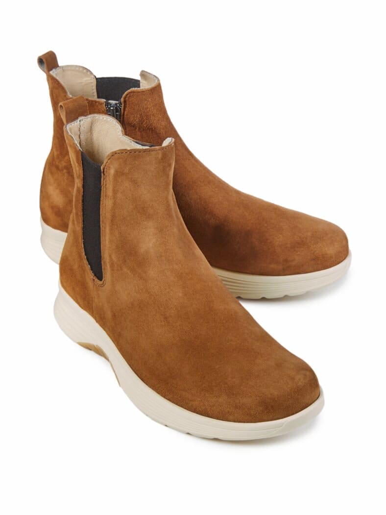 Chelseaboots Soft-Rollsohle Cognac