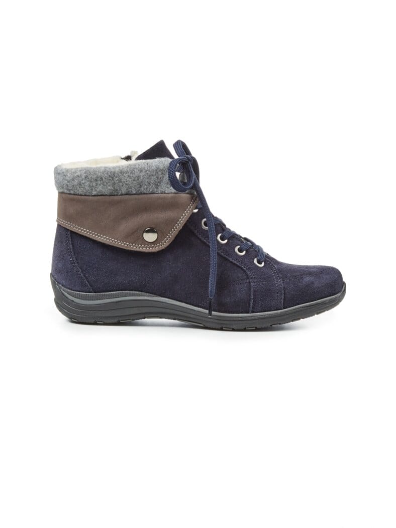 Reißverschluss-Bootie Extrawarm Blau