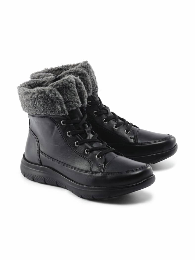 Luftpolster-Bootie Warmfutter Schwarz