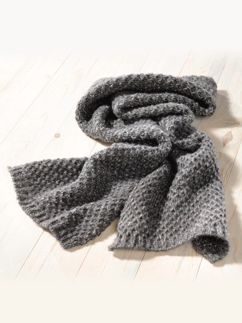 Strickschal Shiny Dunkelgrau