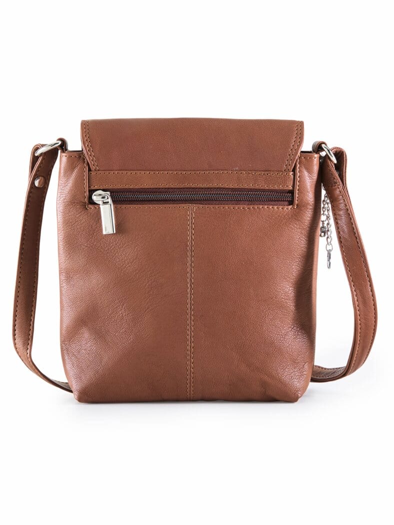 Umhängetasche Ziegenleder Cognac