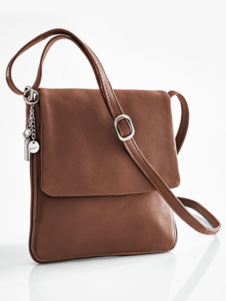 Leder-Handtasche Every Day Cognac