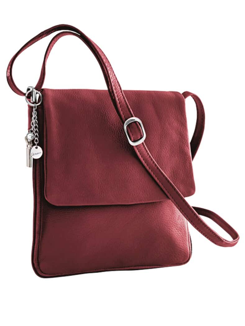 Leder-Handtasche Every Day Bordeaux