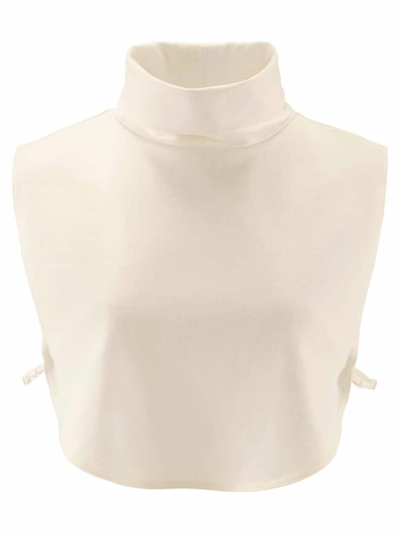 Rollkragen-Einsatz Jersey Weiß