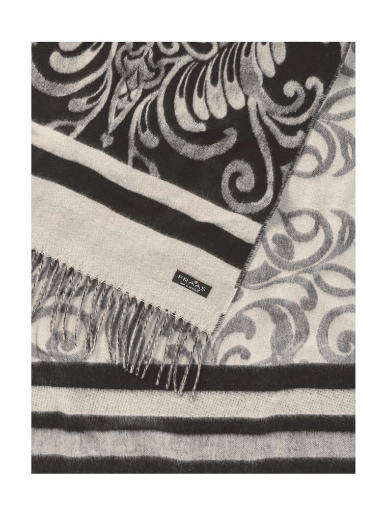 Fraas-Schal Cashmink Schwarz-Grau