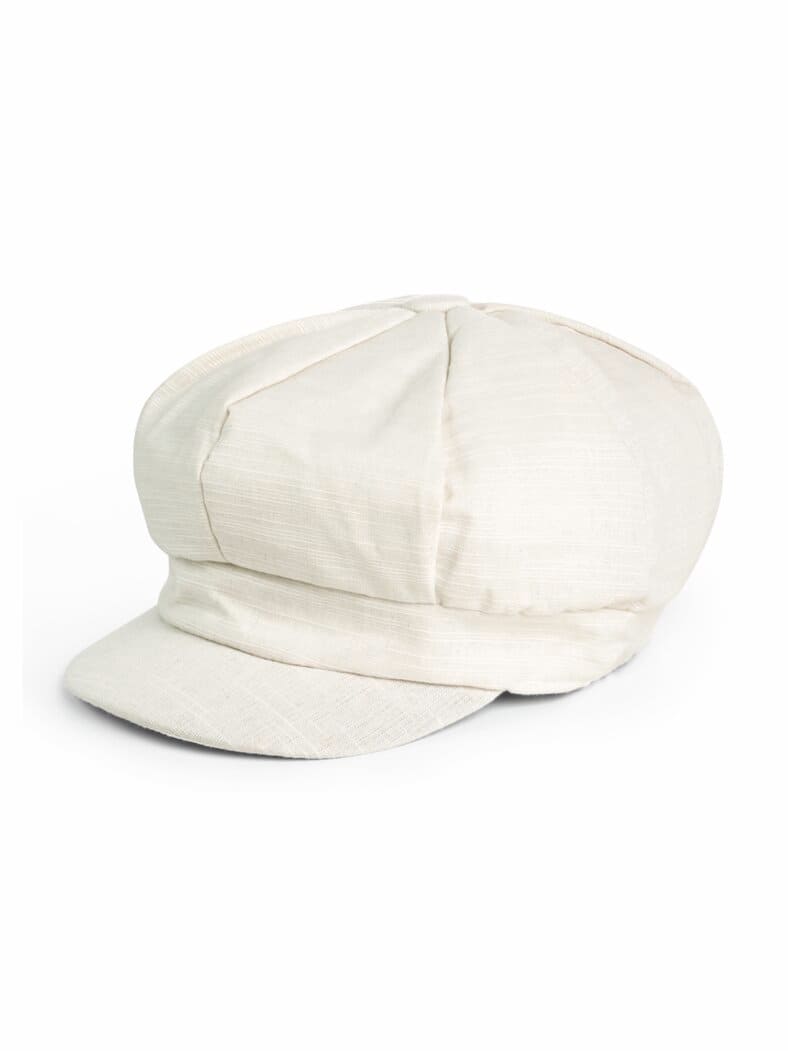 Ballonmütze Leinen-Optik Natur