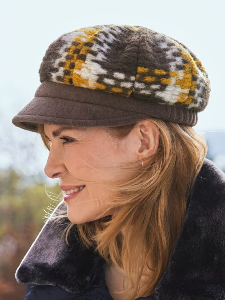 Damen- Wollkappe Camel