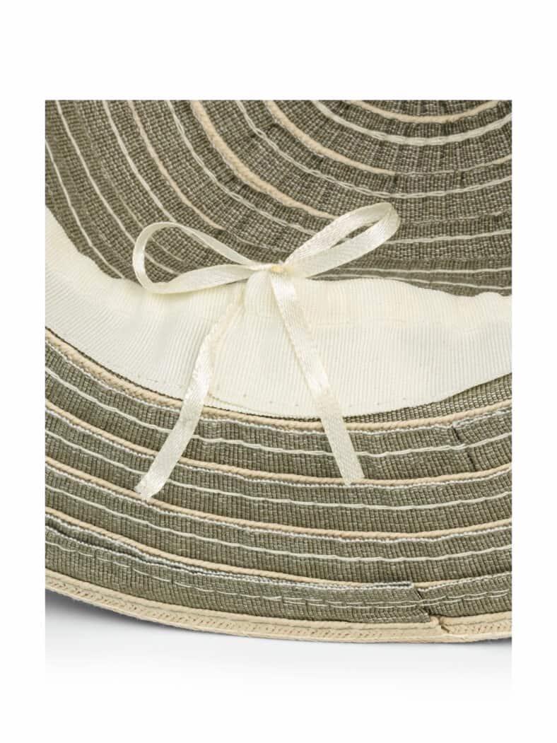 Streifen-Hut-knautschbar Oliv