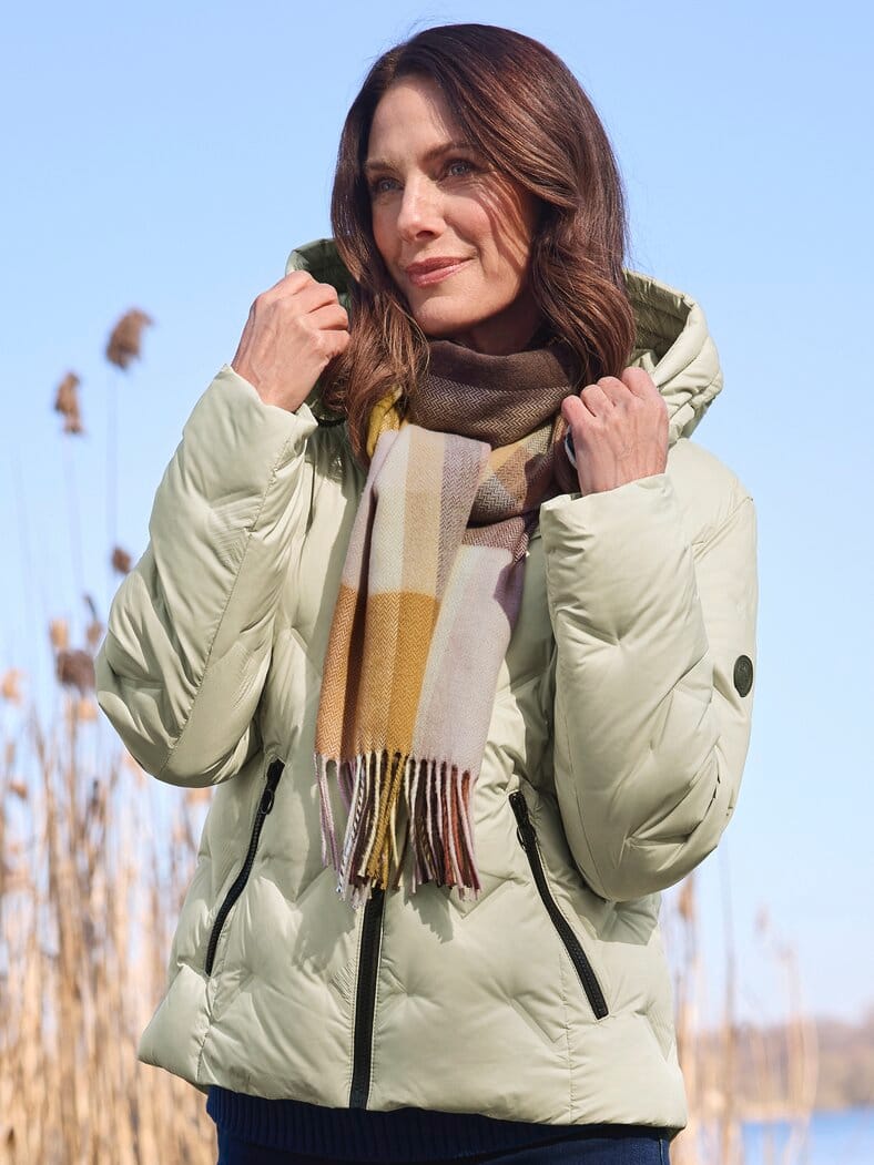 Fraas Schal Natur-Karo Beige