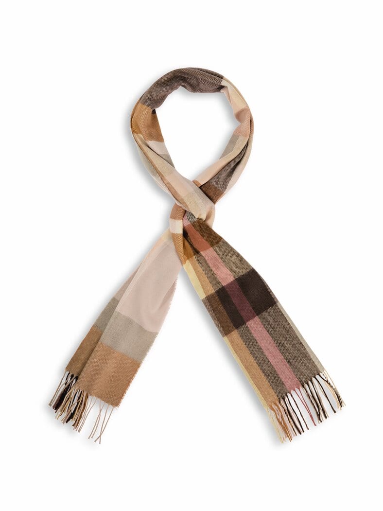 Fraas Schal Natur-Karo Beige