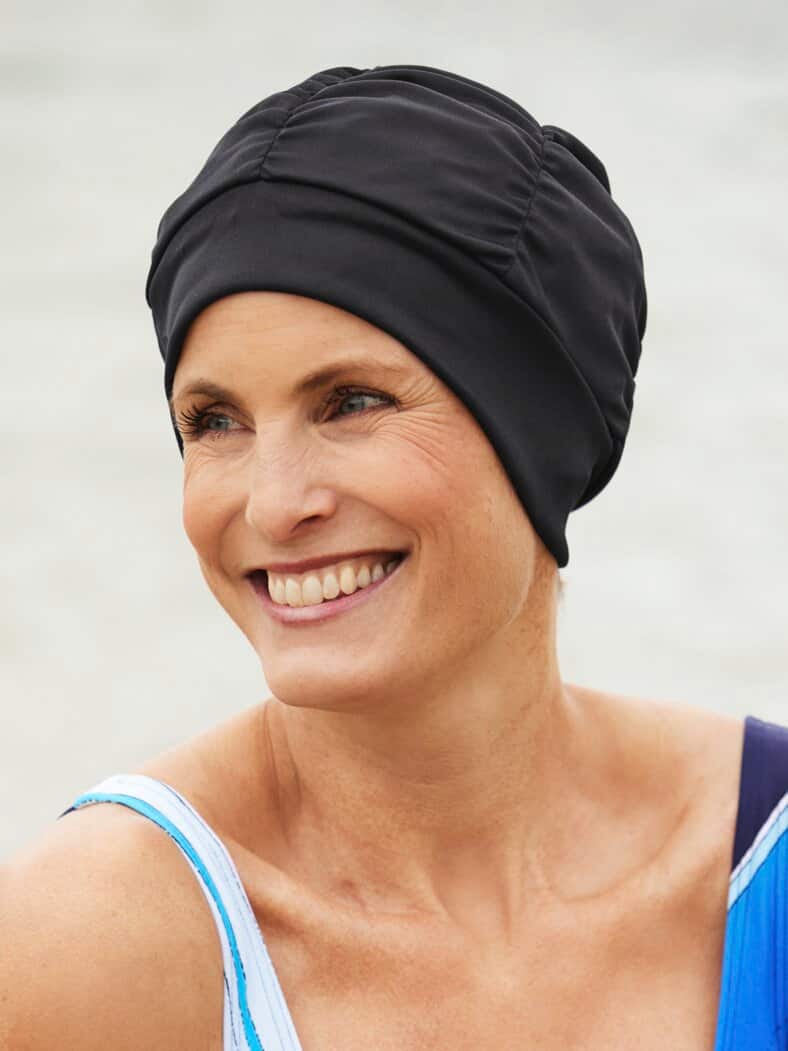 Fashy-Textil-Badehaube gefüttert Schwarz