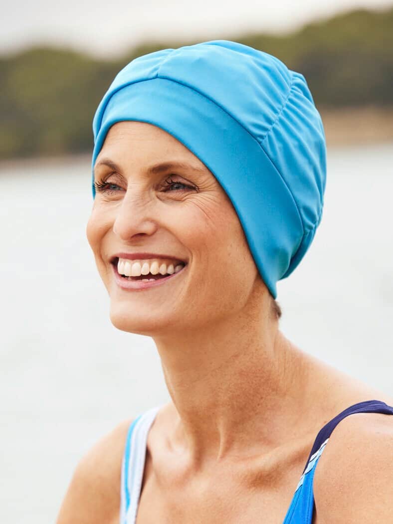 Fashy-Textil-Badehaube gefüttert Türkis