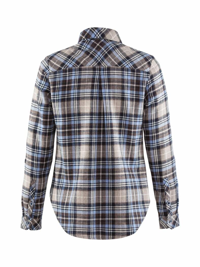 Thermo-Flanell-Bluse kariert Blau