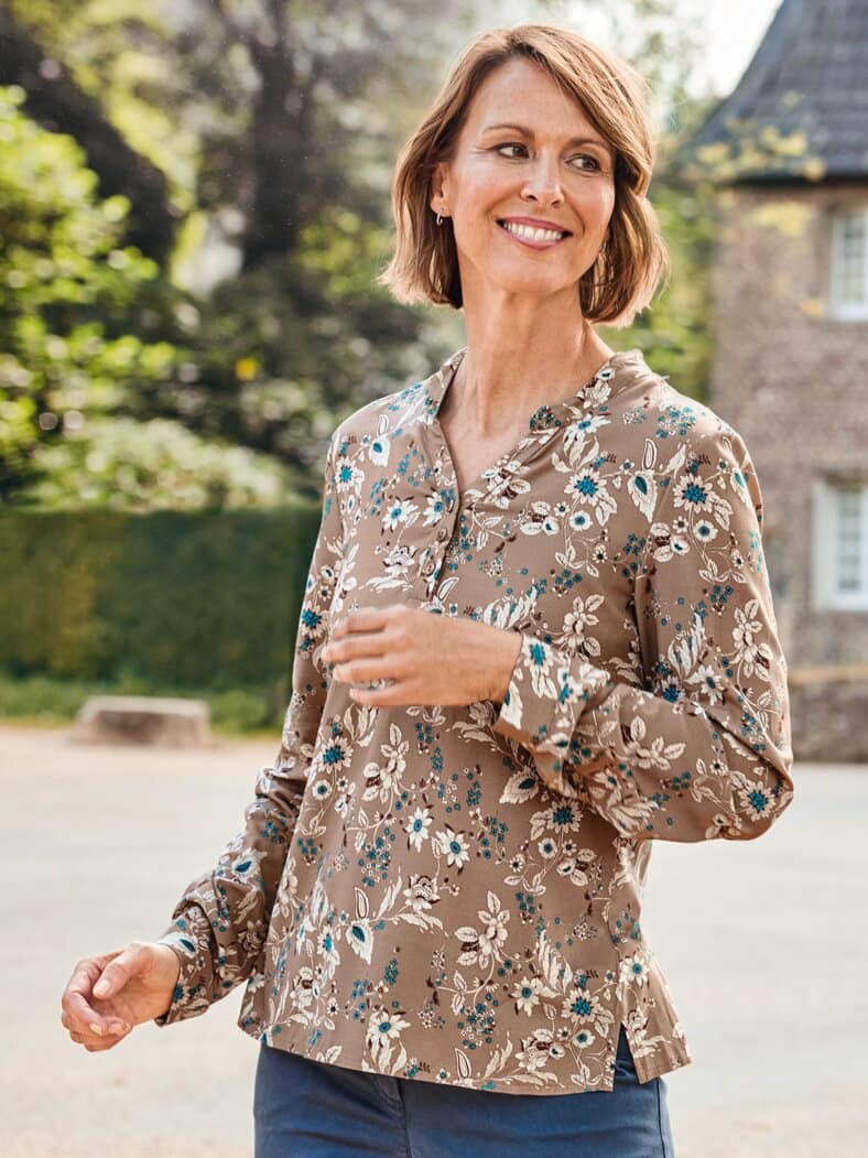 Schlupfbluse Federleicht Sand