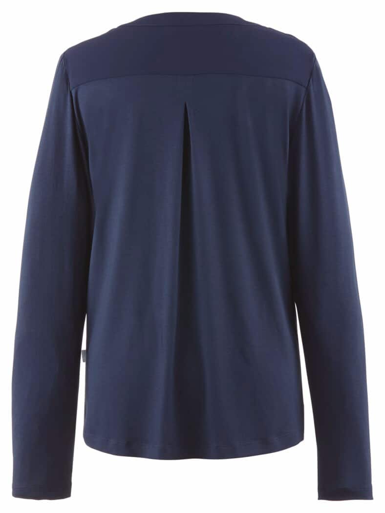 Langarm-Bluse Pflegeleicht Marine