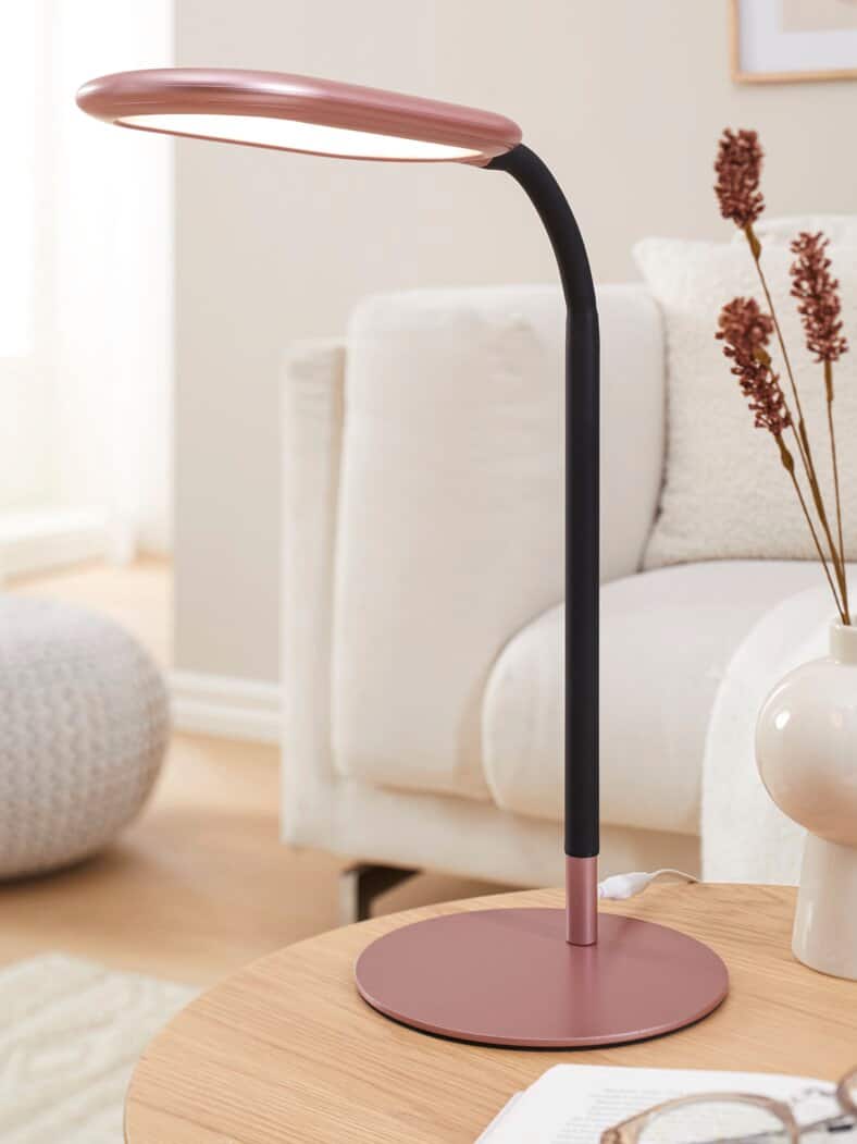 LED-Tageslicht-Tischlampe Roségold