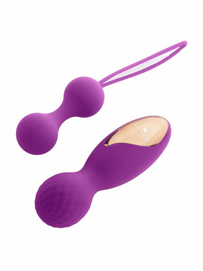 Beckenbodentrainer- / Massage-Set Lila