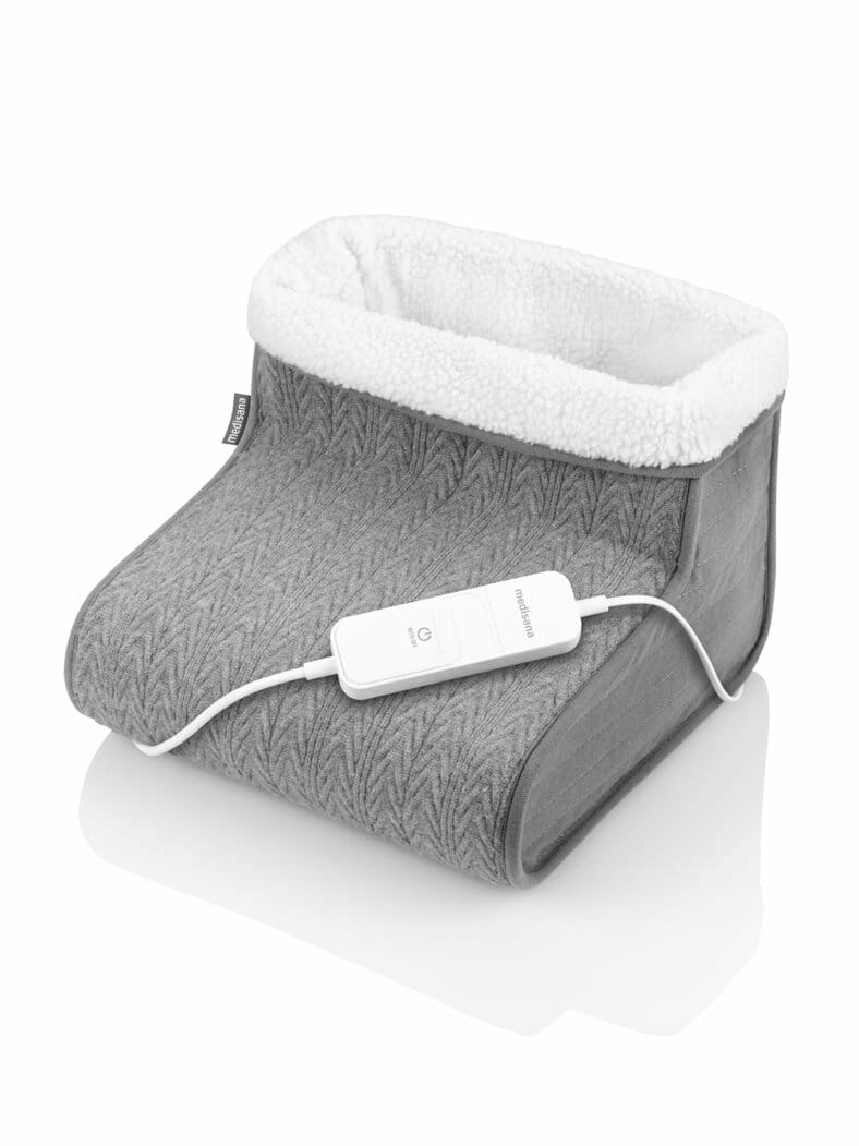 Fußwärmer Kuschelstrick Grau