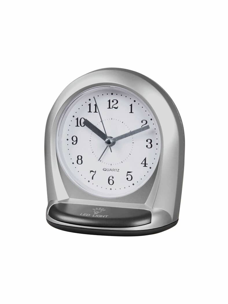 LED-Wecker Geräuschlos Silber