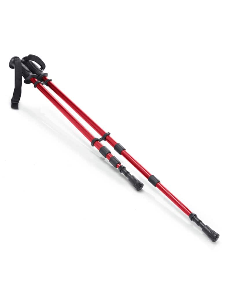 Teleskop-Trekkingstöcke Ultraleicht Rot-Schwarz