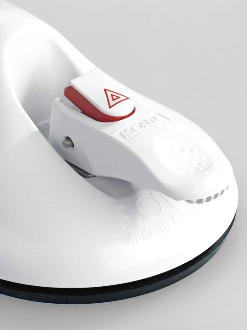 Sauggriff mit Warnwippe Weiß