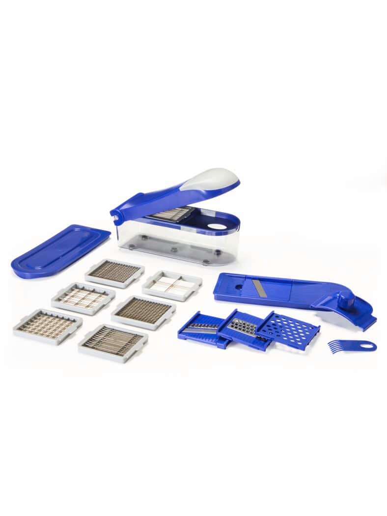 Obst- und Gemüseschneider-Set 16tlg Blau