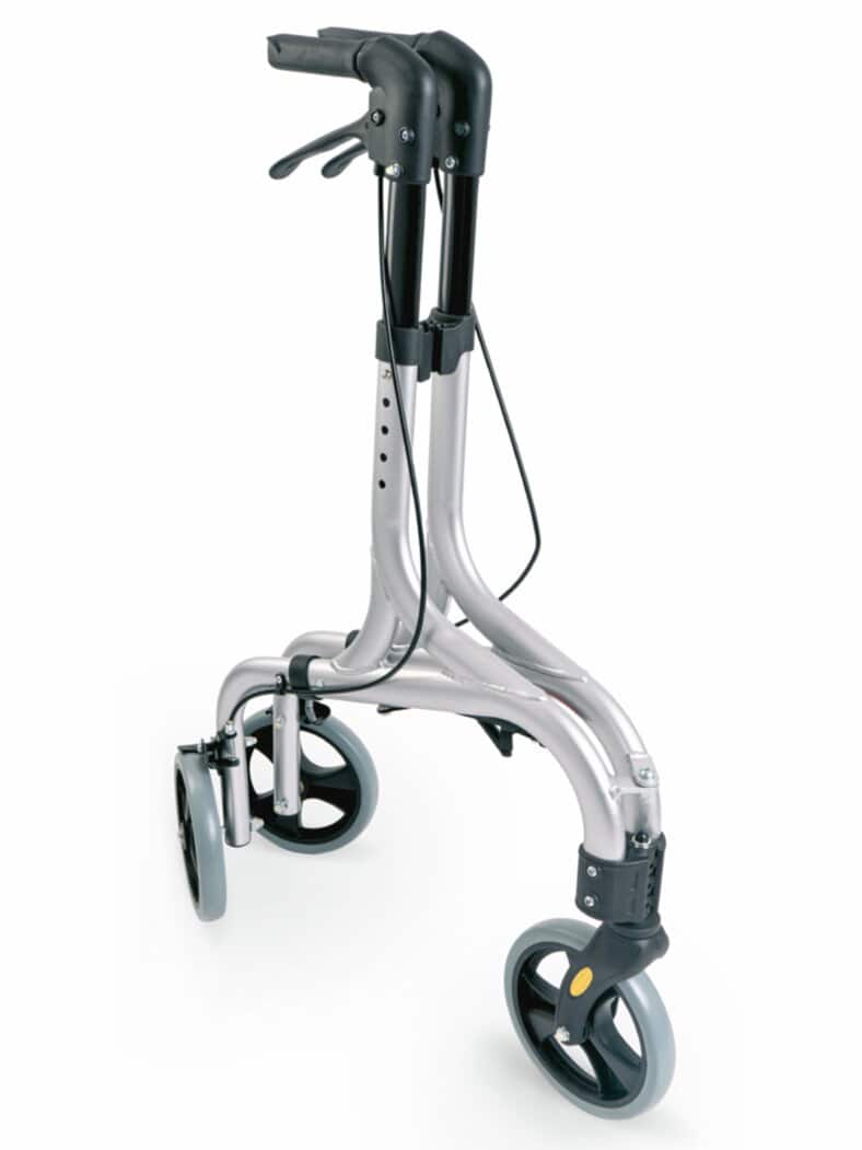 Aluminium-3-Rad-Rollator Faltbar Schwarz-Sillber