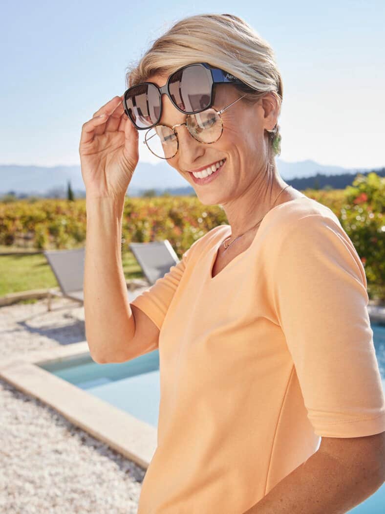 Überzieh-Sonnenbrille Braun