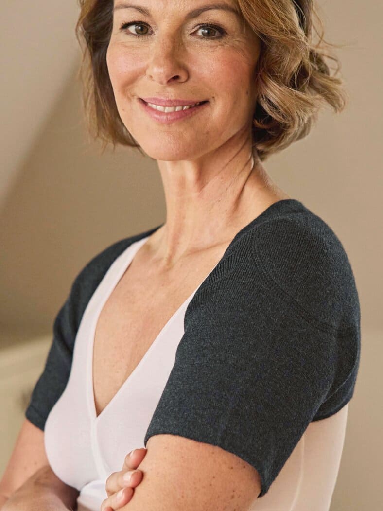 Schulterwärmer Grau