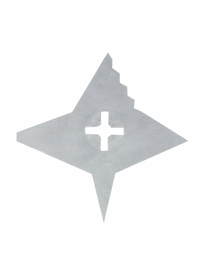 4-Zack-Fugenkratzer-Aufsatz Grau