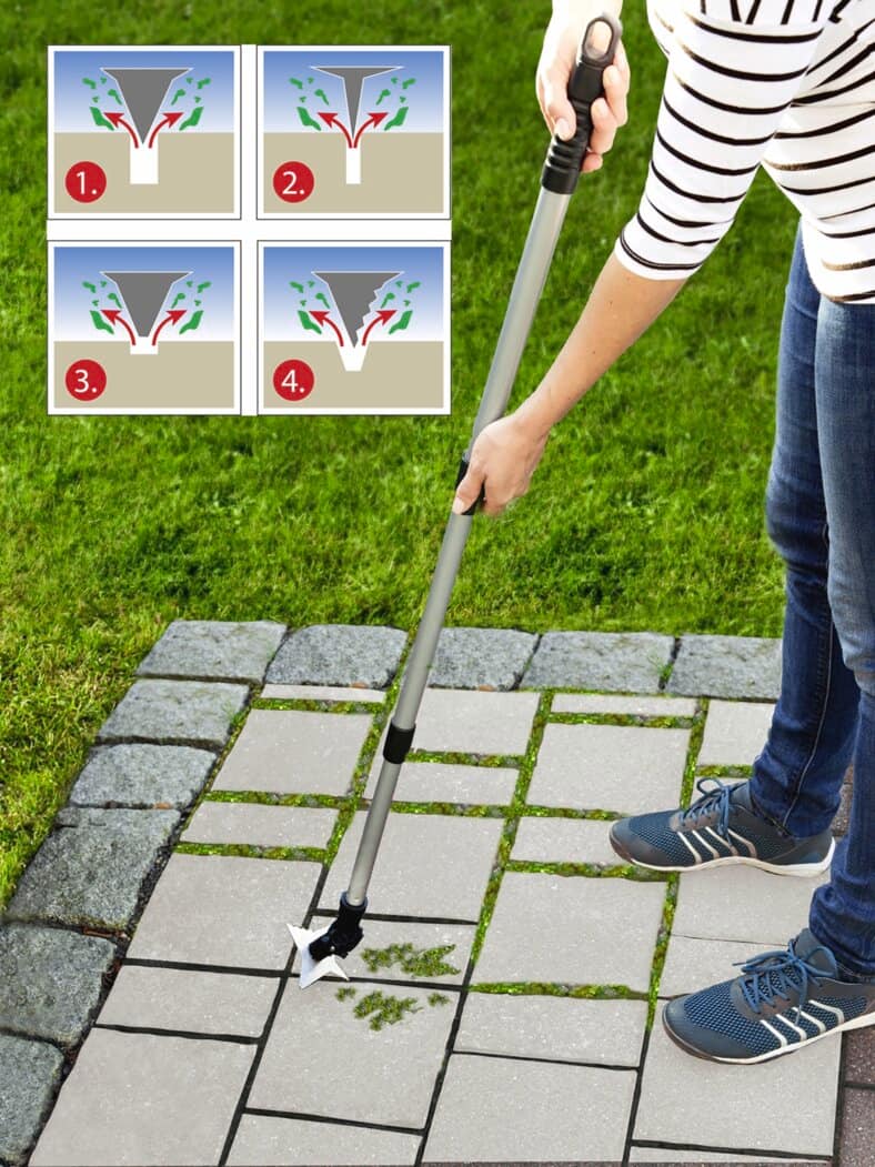 4-Zack-Fugenkratzer-Aufsatz Grau