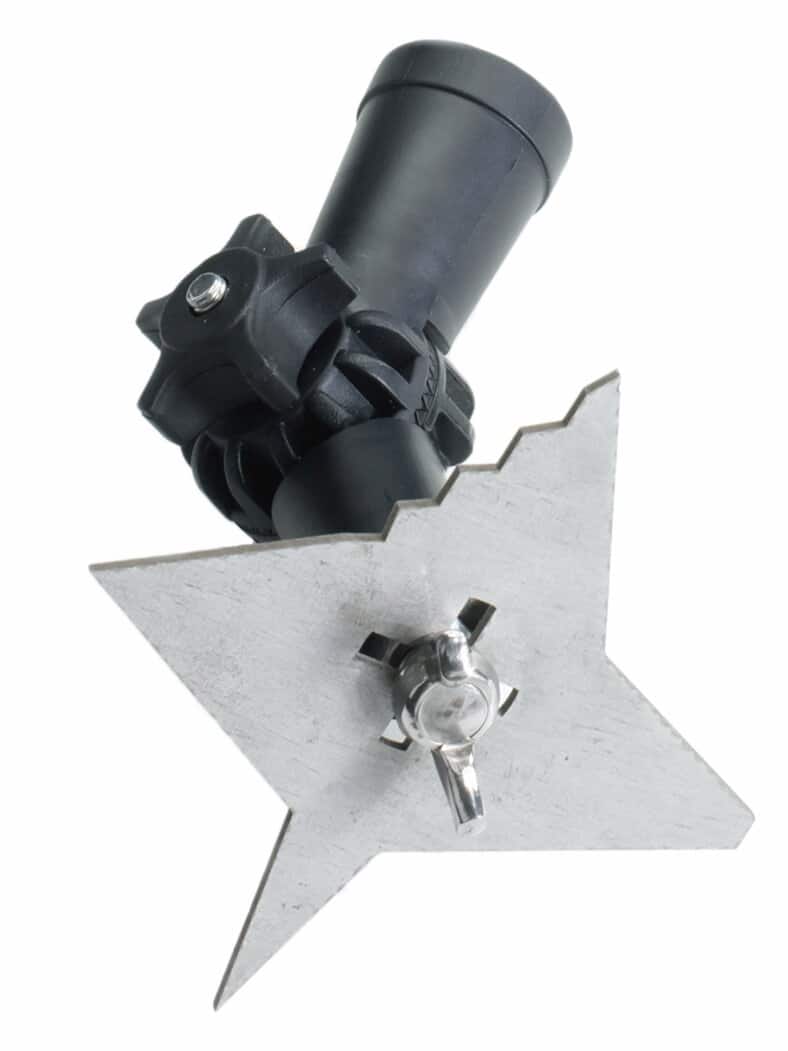 4-Zack-Fugenkratzer-Aufsatz Grau