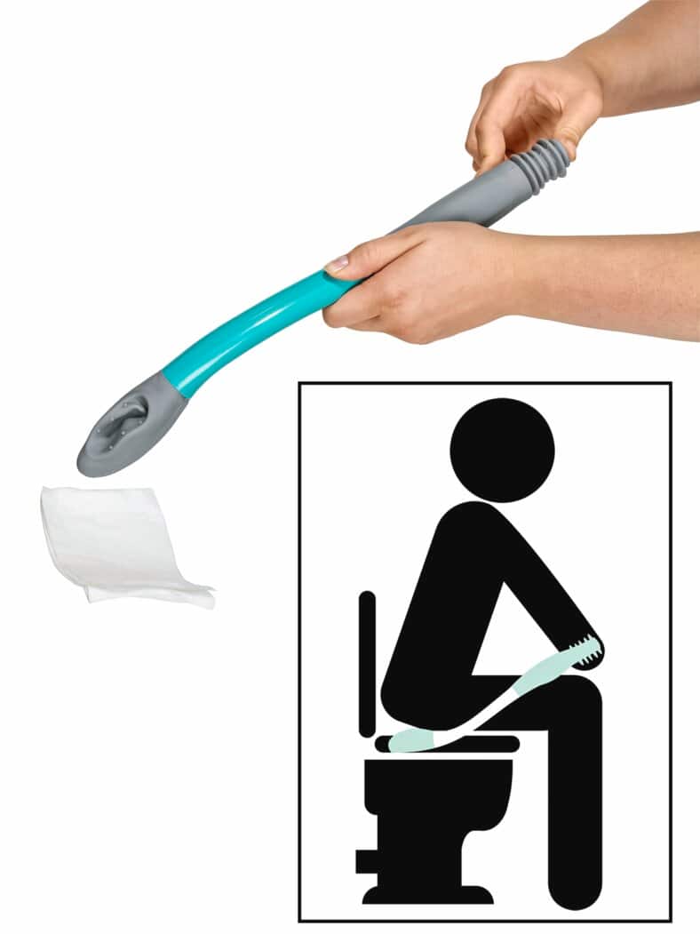 Komfort-WC-Hilfe Grau-Türkis